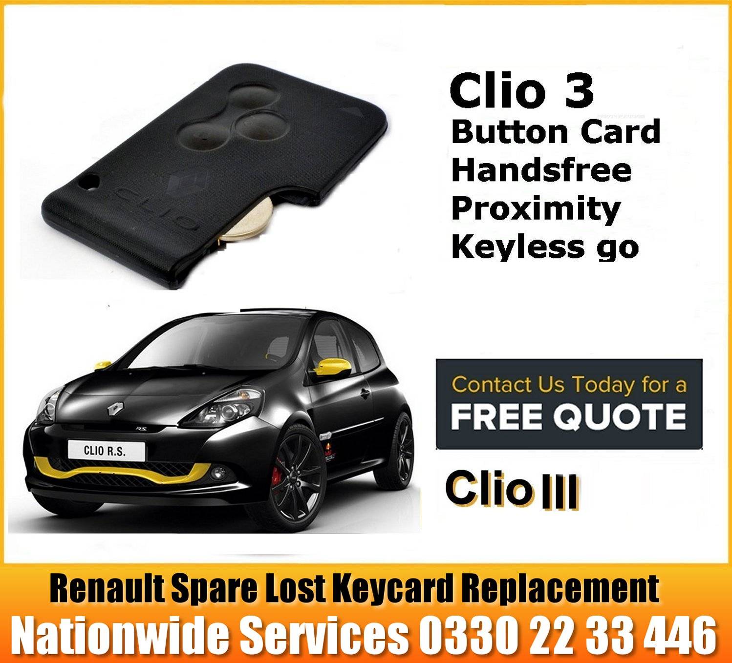 Renault Clio programming repair services manchester replacement keycards