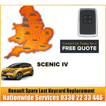2016 Renault Scenic IV , 4 Button Key Fob, Replacement, Spare, Lost,  Not Locking Not Unlocking, image 