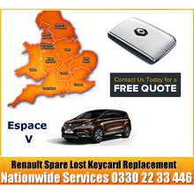 2017 Renault Espace V Replacement Remote Key Card, image 