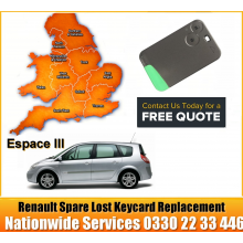Renault Espace 2013 Replacement Remote Key Card, image 