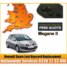 Renault Megane 2004 Replacement 3 Button Remote Key Card, image 