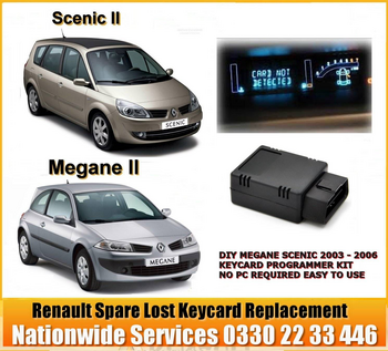 DIY Renault DIY MEGANE SCENIC 2003 - 2006 KEY CARD PROGRAMMER KIT NO PC REQUIRED FULL SUPPORT, + Blank Cards: + 1 Blank Card + Programmer, image 