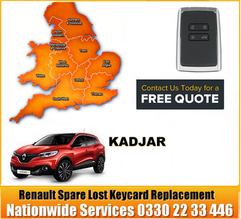2018 Renault Kadjar, 4 Button Key Fob, Replacement, Spare, Lost,  Not Locking Not Unlocking, image 