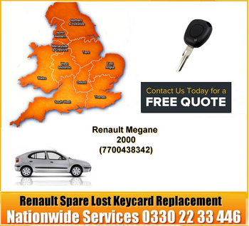 SPARE AND LOST Renault Megane I ID60 Key Cut Blade and 1 Button Remote 2000, image 