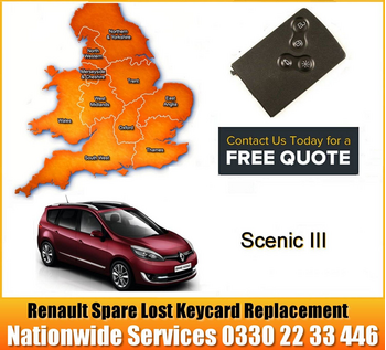 Renault Car Key / KeyCard Repair 3 Button Remote for Magane Scenic Clio Laguna Espace, image 